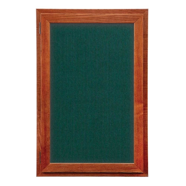 Outdoor Enclosed Combo Board, 42"x32", Satin Frame/Green & Surf